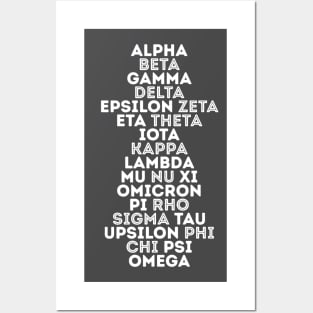 Greek Alphabet Letters Posters and Art